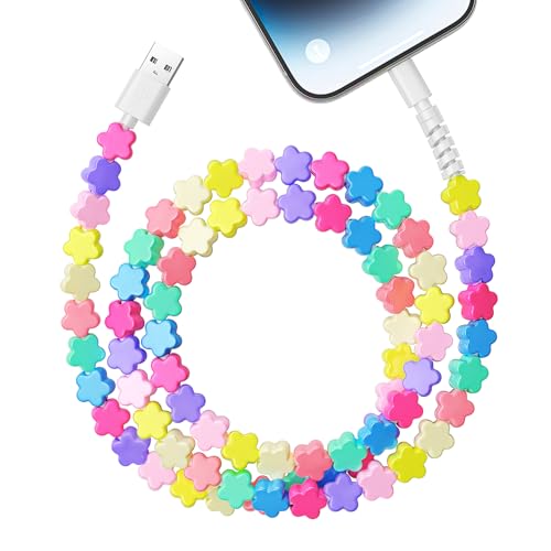ATESSON for iPhone Charger Cord Beaded Phone Charger Cable for iPhone 14/13/12/11 Pro Max 3.3FT 60W Fast Charging USB A Cable for iPad Pro/Air/Mini Cute Phone Accessories for Women Girls