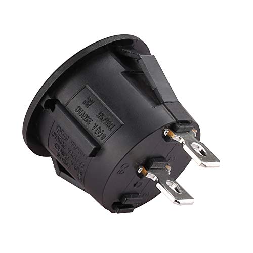 CLDIY 20 Pieces Round Environmental Protection Boat Rocker Switch AC 6A / 250V 10A / 125V 2 Solder Lug SPST On/Off 2 Pin Mini Boat Rocker Switch for Electrical Products - Image 2