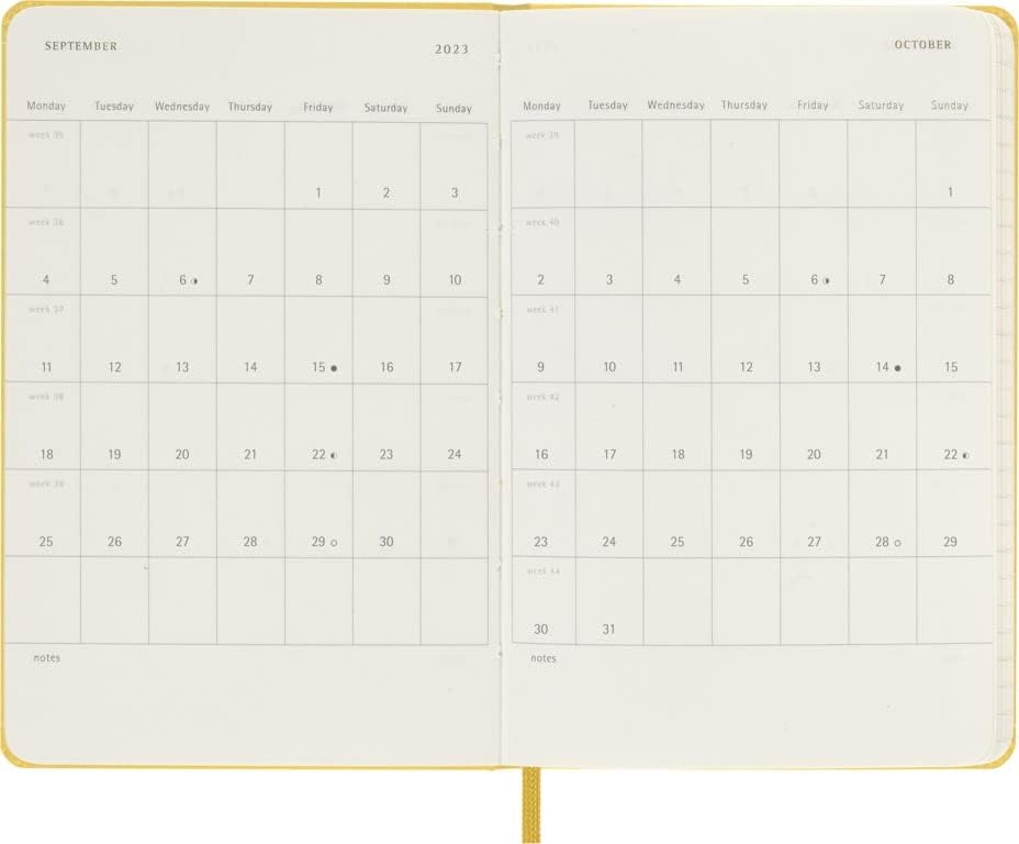 Moleskine Weekly Planner 2023, 12-Month Monthly Diary, Limited Edition Le Petit Prince, Weekly Planner With Hard Cover And Elastic Closure, Pocket Size 9 x 14 cm, Color Yellow
