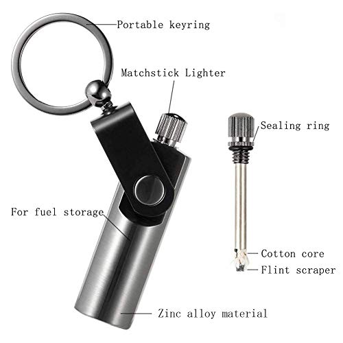 BIASTNR Correspondência permanente, chaveiro fósforo de pederneira para iniciantes Forever Match, is