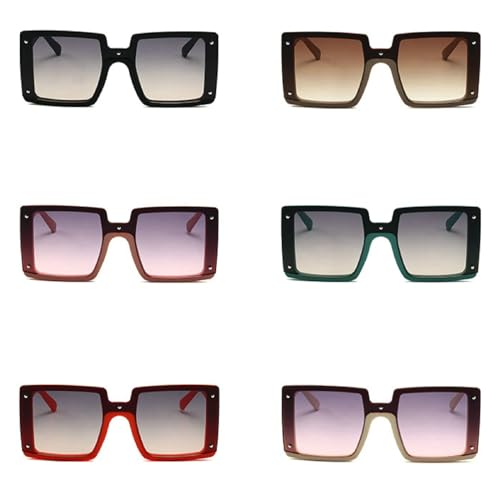 Oversize Square Men Women Sunglasses Fashion Vintage Mirror Shades Eyewear Luxury Gradient UV400 Goggle Sun Glasses N454