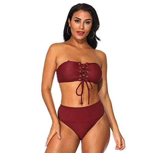 FeelinGirl Mujer Conjunto De Bikini Sexy Push Up Bañador Cintura Alta Bikini...