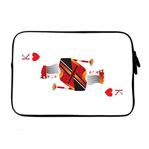 Stylizedd 12-inch Laptop Sleeve Bag with Shoulder Strap Compatible for Macbook Pro, for Macbook Air, 11 inch / 12-inch Notebook Laptops - King of Hearts