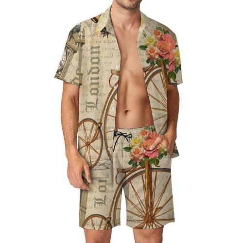 Ensemble Chemise Short Imprimé Papillon de la Tour de l'Horloge Fluide