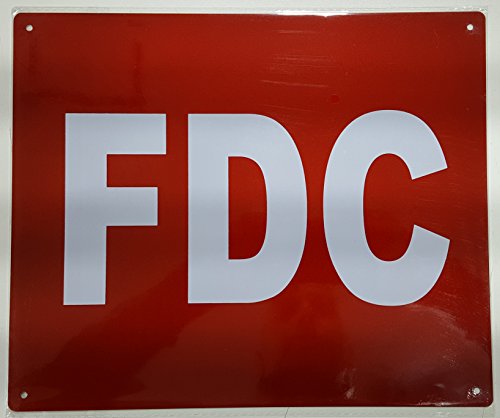 FDC Sign - (Aluminium Reflective, RED 10x12)