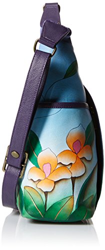 Image of Anna by Anuschka Handpainted Women's Genuine Leather Large Shoulder Hobo
