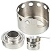 Alcohol Stove, Stainless Steel Round Mini Spirit Burner, Windproof Portable Camping Stove, Lightweight Backpacking, Outdoor Camping Burner for BBQ Cooking Picnic Portable Backpacking