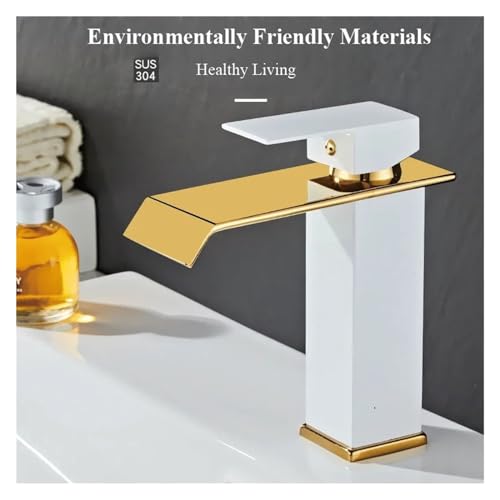 Grifo de baño de latón antical con flujo de cascada controlado para evitar salpicaduras 5
