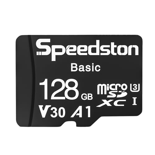 Speedston 128Gb Basic Micro Sd Memory Card 90Mb/S 4K Video Pro Gopro Surveillance Security Camera Action Camera Drone Uhs-I U3 V30 Class 10 With Adapter cover