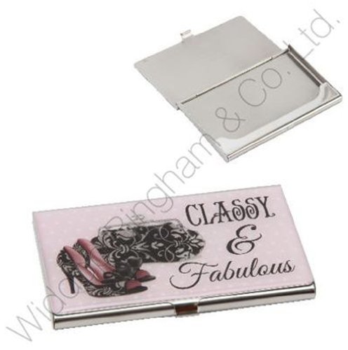 Widdop Bingham Sophia bañado en Plata Elegante y Fabulosa Tarjeta de Visita Holder