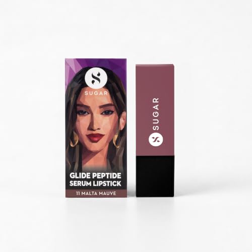 Image of SUGAR Glide Peptide Serum Lipstick 11 Malta Mauve | India's 1st Serum Lipstick