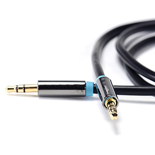 Image of Reboot Car Audio Cable 3.5mm Male to Male AUX Cable For Smartphone - Black (2 meter - 6 Feet Black)
