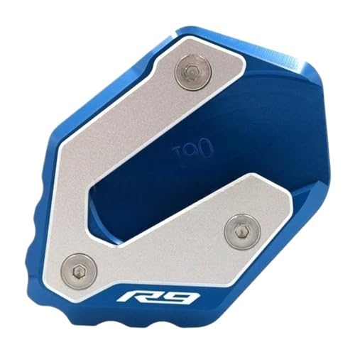 Support latéral YZF-R9 bleu - Plaque d'extension en alu CNC
