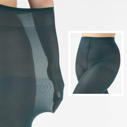 Image of CALZITALY Plus Sizes Anti-Chafing Opaque Tights | 60 DEN | L - 4XL | Black | Italian Hosiery