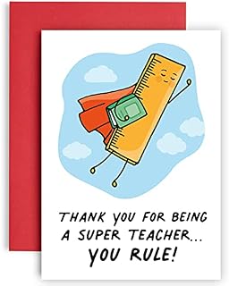Huxters Thank You Teacher Card  Thank You Teacher Greeting Cards  Appreciation Card - Teacher Gifts - Gift Card  Ideal for Leaving Teachers and Teaching Assistants TA - A5 (Amazing Teacher)