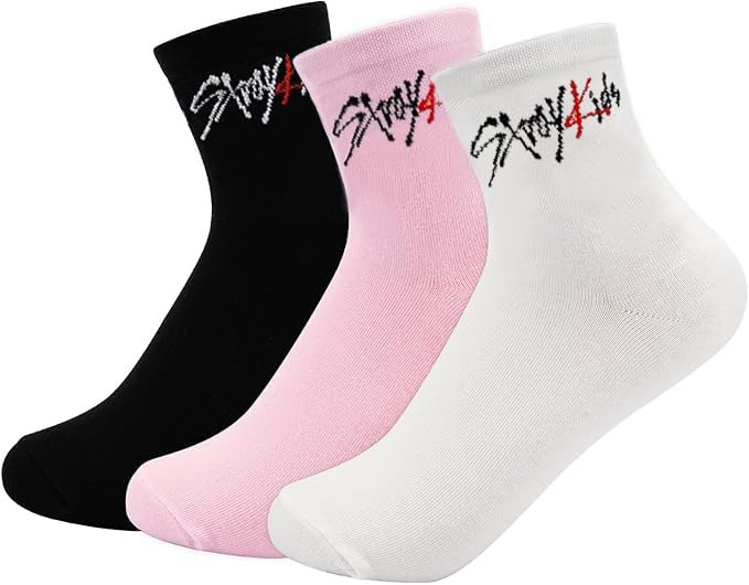 3 pares de calcetines Stray, calcetines de punto de algodón, 35-44 Skz Calcetines...