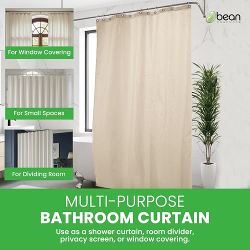 Bean Products Natural Cotton Bathtub Shower Curtain Liner- 70x74 by Bean Products - Image 3