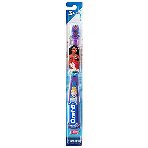 Oral-B Princess Toothbrush for Little Girls, Children 3+, Extra Soft, Cinderella Characters - 1 Count - image 1