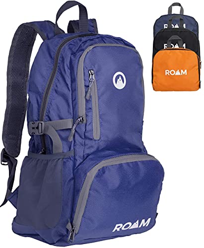Roam 25L Hiking Daypack, Lightweight Packable Backpack, Rainproof, for Travel, Camping, Foldable, Durable, Water Resistant Ultra Light - Ocean Blue