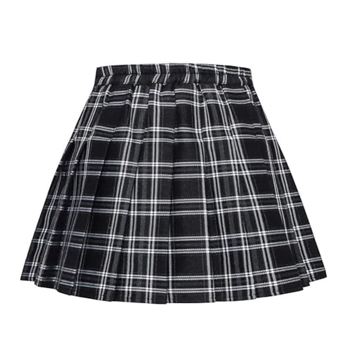 URMAGIC Falda Plisada para Niñas, Uniforme Escolar para Niños Pequeños, Mini Falda A Cuadros, Faldas De Tenis, Falda Informal para 2-12 Años