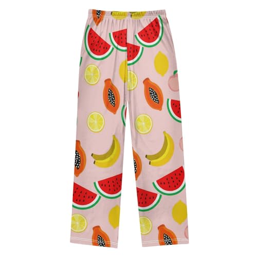 J JOYSAY Tropical Fruits Collage Lightpink Pajamas Pants Soft Long Pajama Bottoms Lounge Sleep Pants Size S-XL2