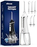 Water Dental Flosser, Portable Oral Irrigator with 300ML Water Tank, IPX7 Waterproof, Rechargeable, 4 Modes for Deep Teeth Cleaning, Travel-Friendly