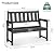 ACUEL 50" Poly Lumber HDPE Outdoor Bench 2-Person Patio Seating, Black