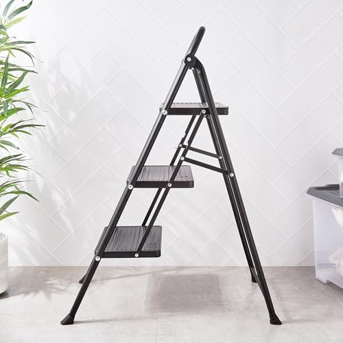 Image of Home Centre SS24-3 Step Steel Ladder - 66 CM X 38.5 CM X 87.5 CM - WK6207-3