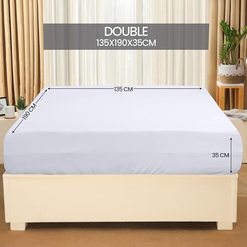 Image of Utopia Bedding Fitted Sheet (Bulk Pack of 6) - Deep Pocket - Easy Care - Soft Brushed Microfibre Fabric - Shrinkage and Fade Resistant (Double, White)