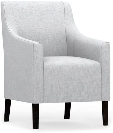 comfortly Chair Slipcover Replacement Hand Made Compatible with SAKARIAS Armchair Medium Skirt - Covers ONLY (Cashmere Blends - Silver)