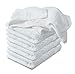 DAN RIVER 24 Pack Wash Cloths for Showering [12x12] - 100% Cotton Washcloths Premium Quality Flannel Face Cloths for Bathroom, Highly Absorbent and Soft Feel Wash Clothes, White