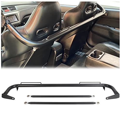 HECASA 49" Universal Racing Harness Bar Compatible with All 4-Point 5-Point 6-Point Safety Seat Belt Chassis Roll Rod - Black