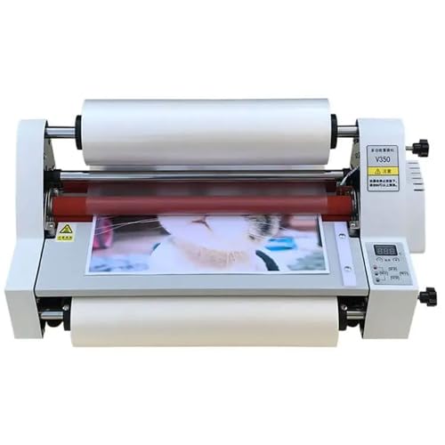 KLYDBMYT Plastificadora eléctrica con Ajuste de Grosor de 0,1-3 mm, plastificadora en frío y Caliente, para Papel A3/A4 de una o Dos Caras, para Fotos, Documentos y Postales.