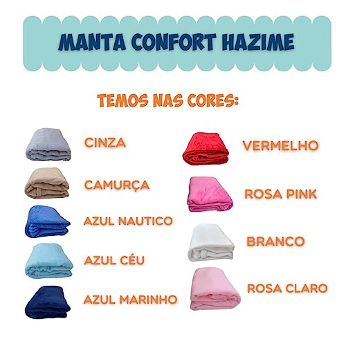Manta Bebe Infantil Soft Inverno Criança Menino Azul Ceu