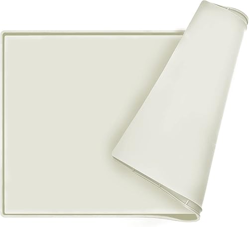 Tapete de comida para perros, bandeja de comida impermeable de silicona para perros y gatos, mantel individual antideslizante para mascotas, tamaño
