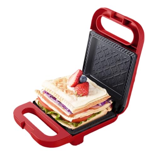 Hogvinnatil - Tostadora eléctrica para sándwiches - Parrilla eléctrica para hornear y tortillas, para gofres, ideal para dormitorio, alquiler