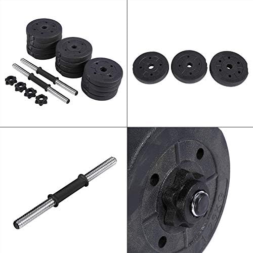 Dumbbells 20KG Dumbbell Set Weight Set Adjustable Dumbbells for Men Women Free Weight Hand Dumbbell Fitness Dumbbell Detachable Non-Slip Handle Weight Dumbbell for Home Gym