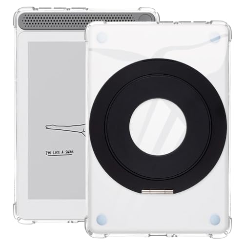 Coque pour Onyx Boox A6 6.0 2024 avec support de bureau noir et transparent