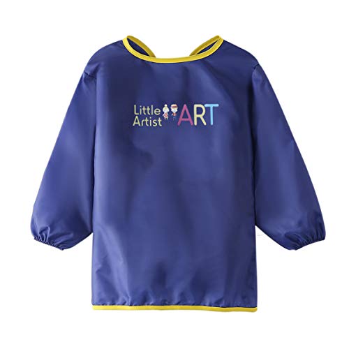 Irypulse Baberos Bebés Impermeables Delantal Infantil Manga Larga De Dibujos Animados Suave Bebé Niños Niñas Adecuado Para Pintura Arte Actividades creativas perfecta contra las manchas Auzl - S