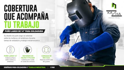 Guante azul para soldador 5 Imagen adicional
