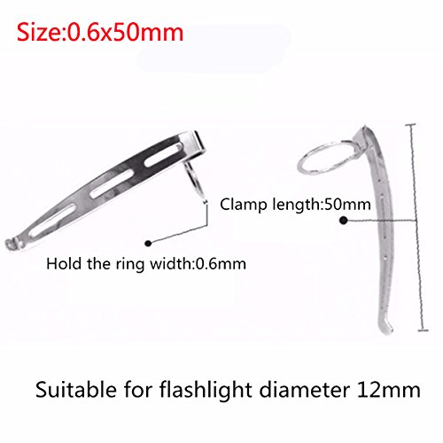 Lteftlfl Stainless Steel Flashlight Belt Pocket Clip For Universal Flashlight - 3.8X47Mm #TOP6