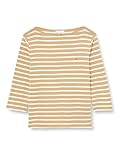 Tommy Hilfiger Camiseta de Manga Larga de Algodón para Mujer, Multicolor (Breton Stp/ C Khaki/ Ecru), 46
