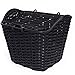 WElinks - Cestino per bicicletta in vimini, impermeabile, impermeabile, con coperchio per manubrio anteriore, per bicicletta, accessorio per bicicletta (nero)