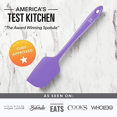 Di Oro Silicone Spatula Set - Rubber Kitchen Spatulas For Baking, Cooking, & Mixing - 600°F Heat-Resistant & Bpa Free Silicone Scraper Spatulas For Nonstick Cookware - Dishwasher Safe (3Pc, Lavender) #TOP6