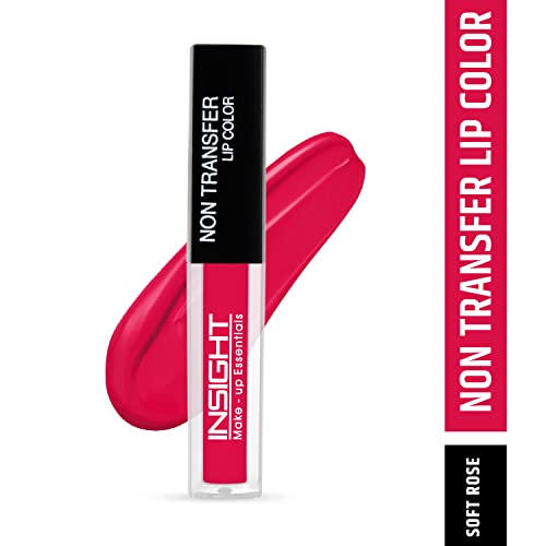 Image of INSIGHT Non Transfer Liquid Lipstick- Soft Rose| Waterproof| Matte Finish| Transfer & Smudge Proof| Lightweight| 12 Hr Wear| Highly Pigmented 4 ml (Pack of 2)
