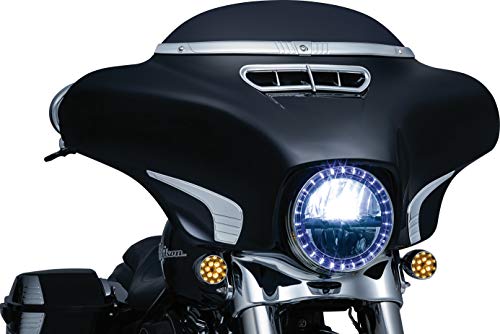 Kuryakyn 2631 Motorcycle Accessory: Tri-Line Windshield Trim For 2014-19 Harley-Davidson Touring & Trike Motorcycles, Chrome #TOP4