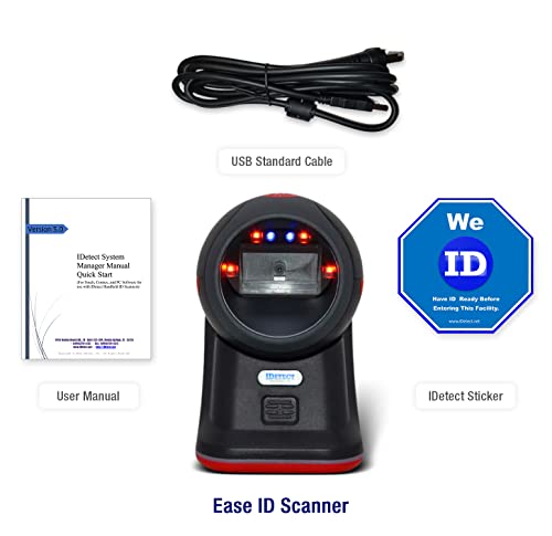 Idetect Id Scanner - Age Verification Id Scanner For Bars And Clubs - Drivers License Reader And Id Card Scanner For Computers, Tablets, & Pos - Stops Unwanted Ids (No Photo) #TOP4