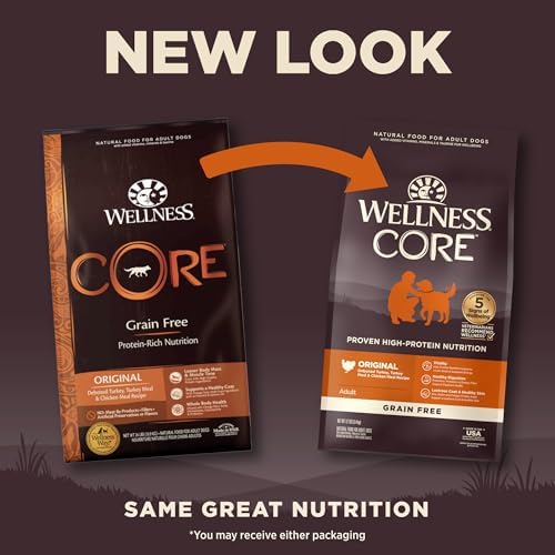 Wellness Natural Pet Food 88402 Core Natural Grain Free Dry Dog Food, Original Turkey & Chicken, 12-Pound Bag 2