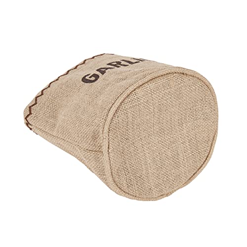 Natural Elements Eco Garlic Storage Bag with Drawstring, Jute / 1% Cotton, Brown - Image 2