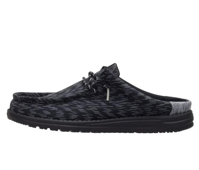 HEYDUDE Wally Slip Jersey Jacquard Men's Lightweight Comfortable Mules with Elastic Laces | Casual Everyday Wear